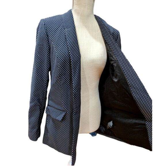 Scotch & Soda Maison Scotch Jolie Vagabonde Navy Patterned Blazer Size M - Picture 5 of 10